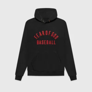 Essentials Fear of God Baseball Black Hoodie