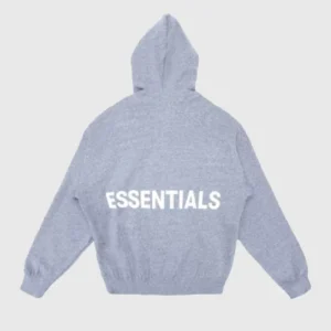 Essentials Graphic Pullover Hoodie Grey1