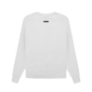 Essentials Overlapped White Sweater