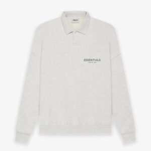 Fear of God ESSENTIALS Long Sleeve Gray Polo Sweatshirt