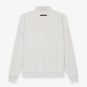 Fear of God ESSENTIALS Long Sleeve Gray Polo Sweatshirt